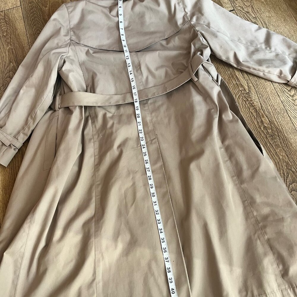 Vintage London Fog Tan Trench Rain  Zip wool lining/removable Women's Sz 12 P - Picture 13 of 14